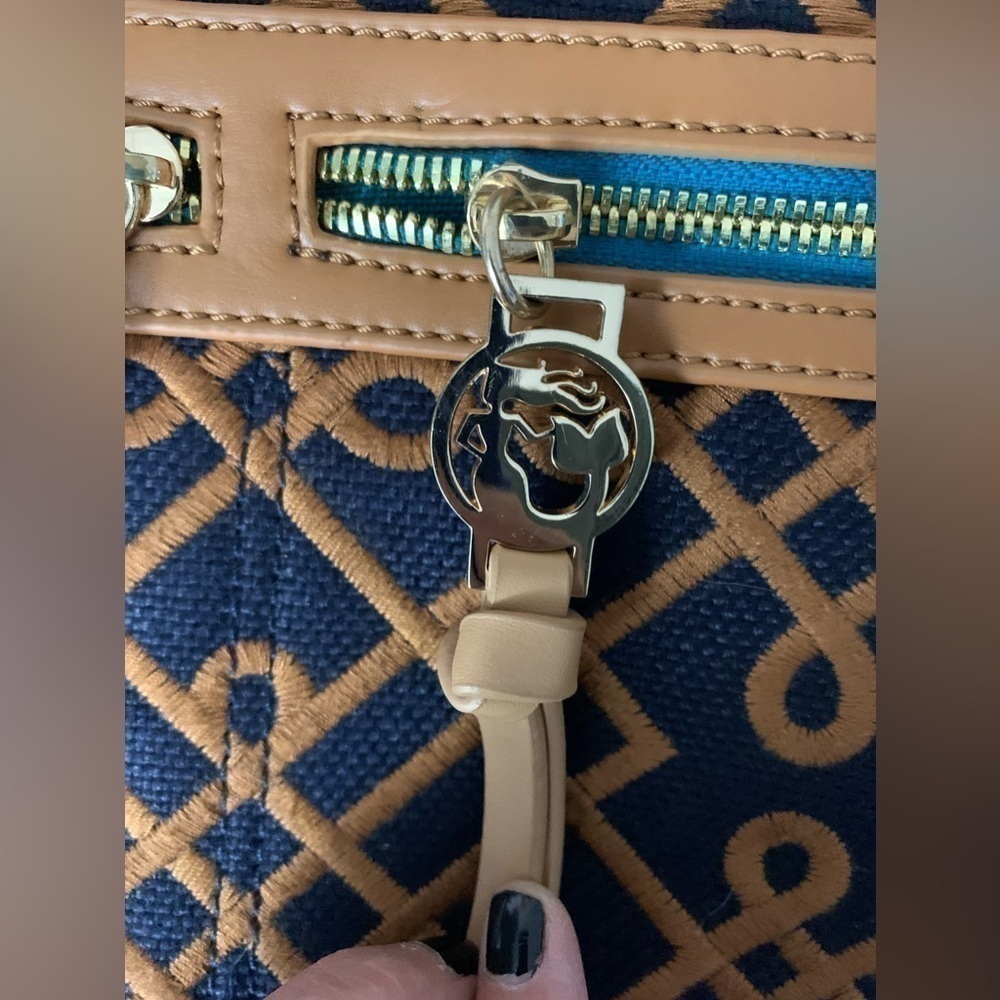 Spartina 449 Mareena hipster crossbody bag blue and gold - Picture 11 of 11